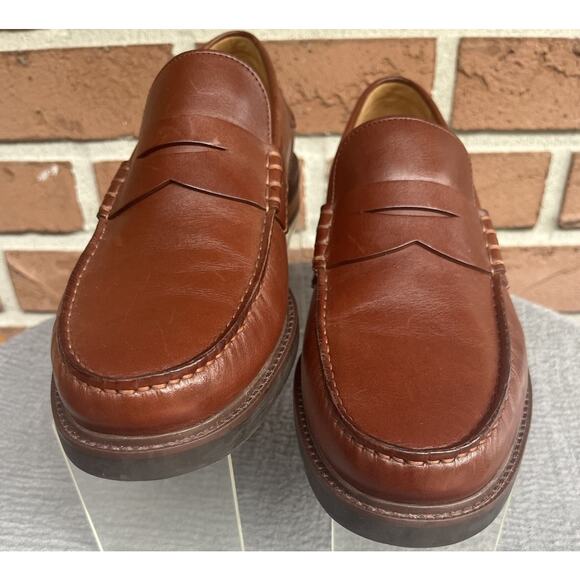 Men\'s Cole Haan Brown Leather Loafers Shoes Size 10M Made in India main image 4